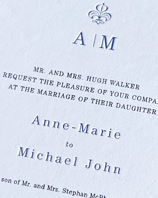 Duet Wedding Invitation – Letterpress
