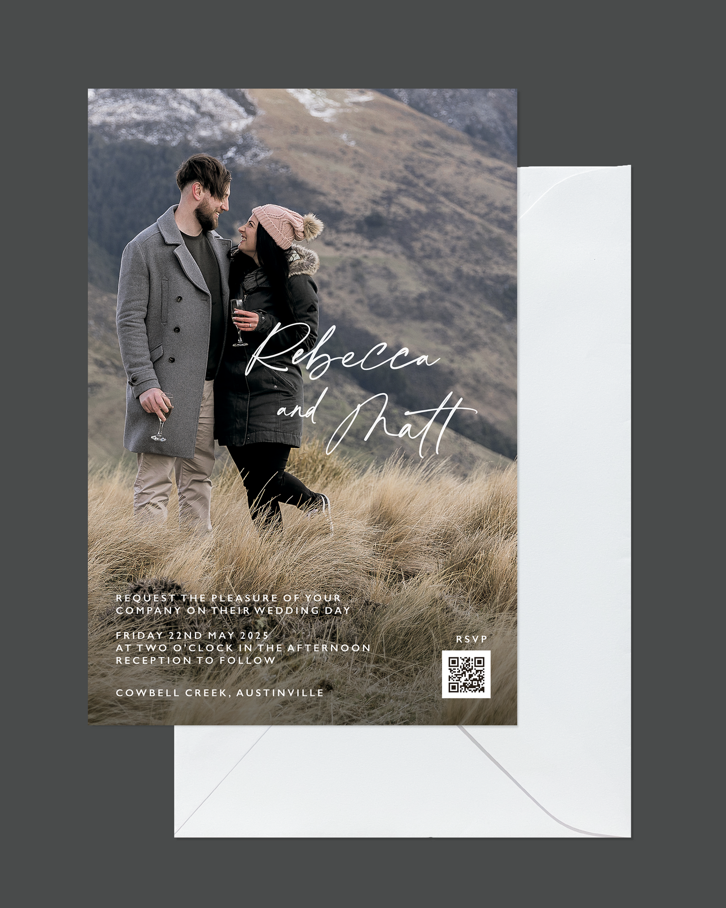 The Two Hearts Wedding Invitation